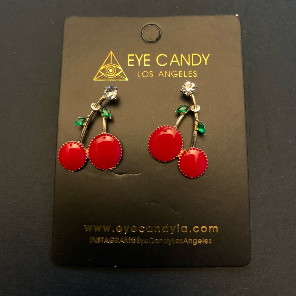 Eye candy cherry earrings